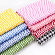 Rainbow plaid fabric shirt skirt Garment cloth cotton twill sheets quilt cover bedding fabric ins style tablecloth