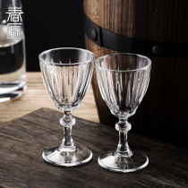 Home tall white glass 50ml carved small whiskey Cup bar ktv Cup Martini Cup One Cup