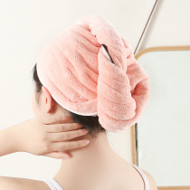 Thickened dry hair hat female Korean absorbent long hair quick-drying towel Super absorbent shower cap hair washing artifact wipe headscarf