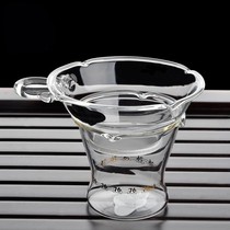 76 glass tea leak ultra-fine gauze tea filter household high temperature resistant glass tea Sea set creative tea filter
