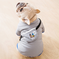 Dog law bucket cotton coat Autumn and winter pet clothes Pug Bulldog small dog fat dog winter pet two-legged clothes