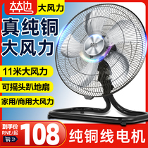 Linbian shaking his head and lying on the floor fan Industrial fan Household high-power floor-standing electric fan Factory commercial powerful sitting and climbing fan