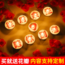 Printing candles romantic husband birthday atmosphere surprise creative proposal confession props scene decoration supplies