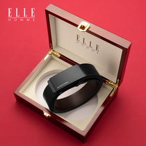 French ELLE HOMME mens leather belt male leather 2021 new belt mens leisure youth summer mens style