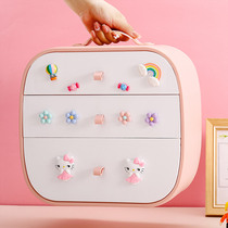 Childrens headdress hairpin ring Head rope storage box Girl baby dressing and finishing cute rubber band hairpin jewelry box