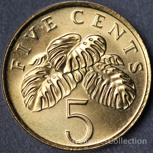 [满30包邮 新加坡5分 直径17mm 国家大剧院外国硬币各国钱币外币]
