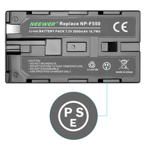neewer neewer F550 Battery 2600 mA lithium battery for Sony overcharge short-circuit protection