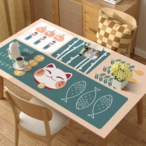 Q bomb silicone table mat Nordic ins style tablecloth waterproof and oil-proof disposable non-slip rectangular coffee table table mat thick
