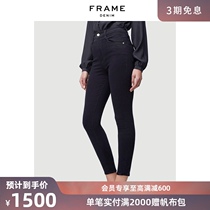 FRAME DENIM SKINNY MID-RISE JEANS BLACK LE SKINNY HIGH ELASTIC THIN WOMENs new products