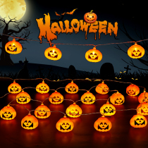 Halloween pumpkin lights decorations childrens toys mall kindergarten scene arrangement props led glowing light string