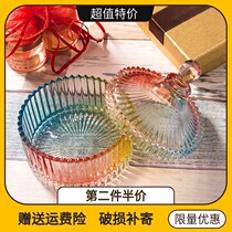 Candy Jar Subgirl Hearts Water Crystal Candy Box Glass Cute Storage Bottle With Lid Transparent Sealed Moisture-proof Flushing Gift Box