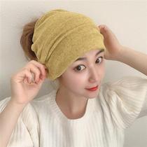 Forehead protection and cold protection set maternal headscarf postpartum confinement fashion hair band ladies winter warm windproof warm hat