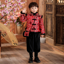 Childrens Tang costumes boys Winter New Year clothes Tiger year baby Chinese clothes Chinese style dress New Year tide