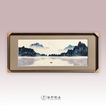  Hand embroidery Freehand landscape Suzhou embroidery Ink landscape New Chinese style Jiangnan landscape Su embroidery 4 silk embroidery