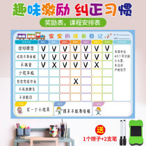 100 million Small box Children Self-discipline Table Reward Sticker Growth Magnetic Wall Sticker Formation Habit Plan Watch Kindergarten Elementary School Students Target Cards Daily Schedule Learning Interest-only Time Management Calendar