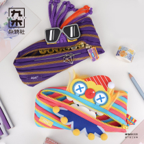Nine Wood Debris Society Limited ZIPIT Chen Nomonster Zipper Bag Clown Pen Bag Large Capacity Containing Pencil Case Children Gift