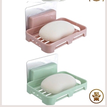 Wall-mounted Hopewell soap box Wall-mounted home suction wall-mounted post-stick soap holder Stick Zhan Zhan dip wall Green soap making early 
