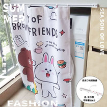 Washing machine cabinet cover Balcony cabinet waterproof shading sunscreen curtain cover towel cover cloth dustproof kitchen cover hanging cloth cartoon