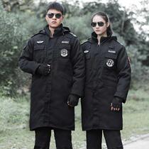 Winter thickened warm multifunctional military cotton coat mens northeast anti-cold wear security work Palao cotton clothing The long section of the