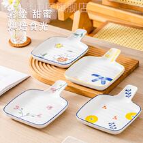 Oak Japanese style good look at household ceramic steak plate Nordic in Western tableware oven dish dish dish