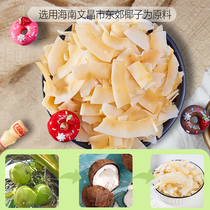 Coconut crispy plain free saccharin canned snacks coconut chips coconut coconut coconut meat Hainan specialty fruit