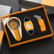  Cigar cutter set burner Cuban cigar punch Cigar knife Lighter tool gun Imported cigar scissors
