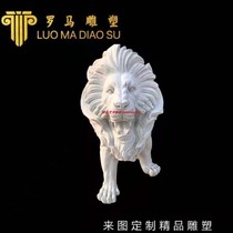  Artificial sandstone mural background wall FRP imitation copper outdoor decoration relief entrance three-dimensional carved lion ornaments