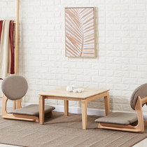 Square table floating window small coffee table tatami table Japanese tea table Zen Zen tea table low table solid wood kang table