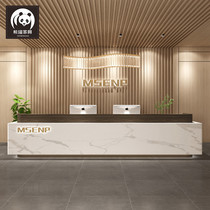 Cashier light luxury beauty salon simple modern high-end hotel company atmosphere front desk reception bar imitation marble