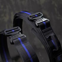 Universal armored blue line tactical belt inner multi-function waist cover inner waist braided outer equipment for training