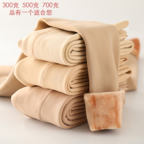 700 KT thick super thick flesh color leggings women plus velvet thick outer wear warm pantyhose winter light leg socks artifact