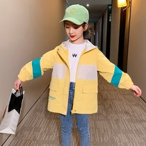  Girls  spring jacket 2021 new childrens clothing childrens western style spring and autumn windbreaker girls net red top Parker service