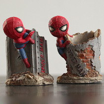 Cartoon creative fashion cute spider-man pen holder desk decoration Birthday gift male and female students office style