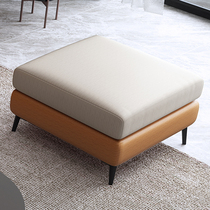 Light luxury technology cloth Nordic simple small sofa pedal square Ottoman office footrest single custom tail stool