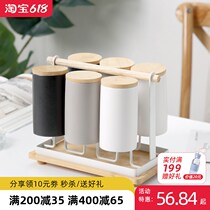 ins Ceramic drinking cup suit household creative living room simple Nordic cup cup cup cup 6 packed