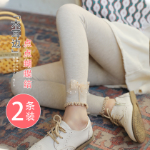 Children beat bottom pants Spring and fall girl outwear foreign air butterfly knot new white CUHK Tong 90% Pants