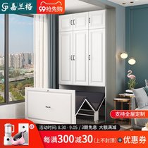  Balcony multi-function folding invisible bed wardrobe one-piece household small apartment with locker folding bed customization 9CH1