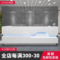 Company paint Front desk Reception desk cashier Large counter table Clothing store Hotel simple modern shop bar
