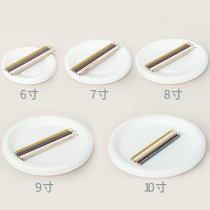 Plate Disposable dinner plate Household tableware bowl chopsticks cake plate chopsticks set dish paper plate kindergarten handmade