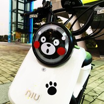 Electric car sticker locomotive Kumamoto bear car sticker cute cartoon modification sticker battery car sticker animation waterproof