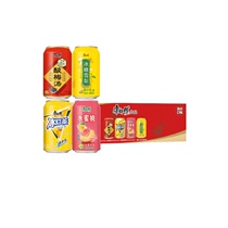 Master Kong Iced Black Tea Plum soup Pear juice Peach Juice Mixed flavor Canned drink 310mL*24 quantity pack