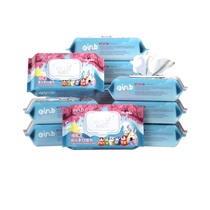  Yienbei baby wipes childrens hands and buttocks 80 pumping 10 packs of baby wipes paper towels with lid Large packaging special offer