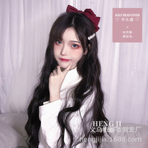 Wig female hair naturally fluffy curly hair u-shaped semi-headed naturally traced net red fashion hair socket