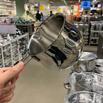 Export orders only 48 Japanese ins Wind stainless steel small milk pot 304 padded non-coated instant noodles pot