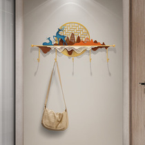 New Chinese light and luxurious door rear hanging clothes hook containing Xuanguan into the family key frame Hanging Hood Hook Metal Wall Hook Decoration