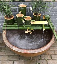Filter fish farming device water circulation automatic circulation system bamboo tube living room household running water bamboo pumping fish tank