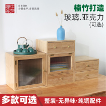 Nanzhu square Japanese drawer desktop storage cabinet Small classification Cosmetics dustproof mini cabinet sundries
