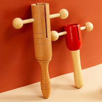 ORF musical instrument self-ringing tube Childrens hand-shaking tube Wooden tube Primary school percussion kindergarten toy
