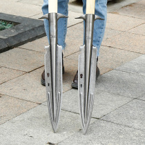 Multifunctional shovel Sawtooth shovel spear all steel gardening tip shovel hunting spear knife Zulu spear spear spear martial arts gun