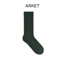 ARKET men thin silk cotton stockings forest green 2021 Autumn New 0640437033